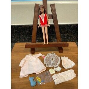 Vintage Barbie's Little Sister Skipper Doll 1963 Swimsuit